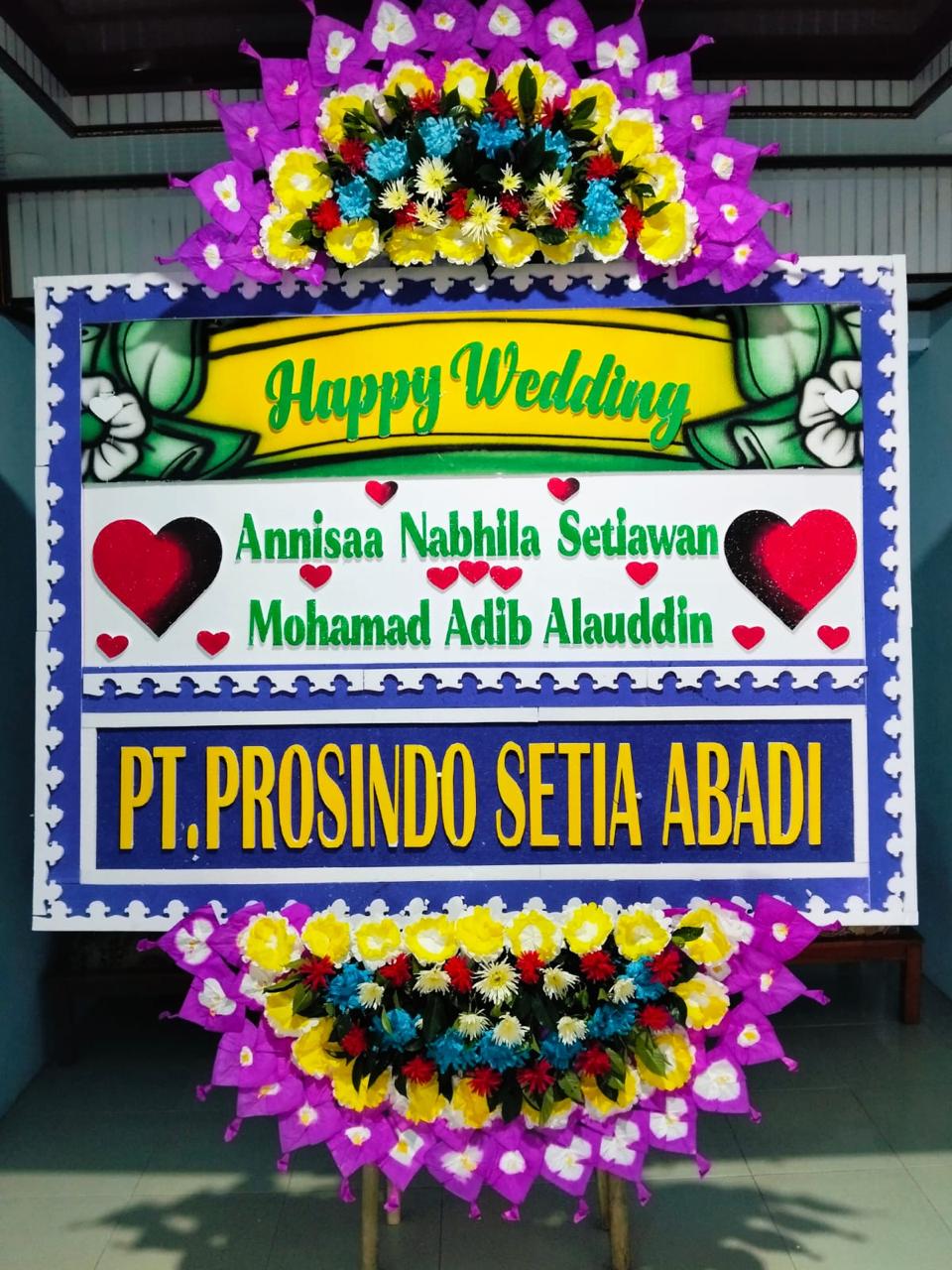Bunga papan wedding Solo