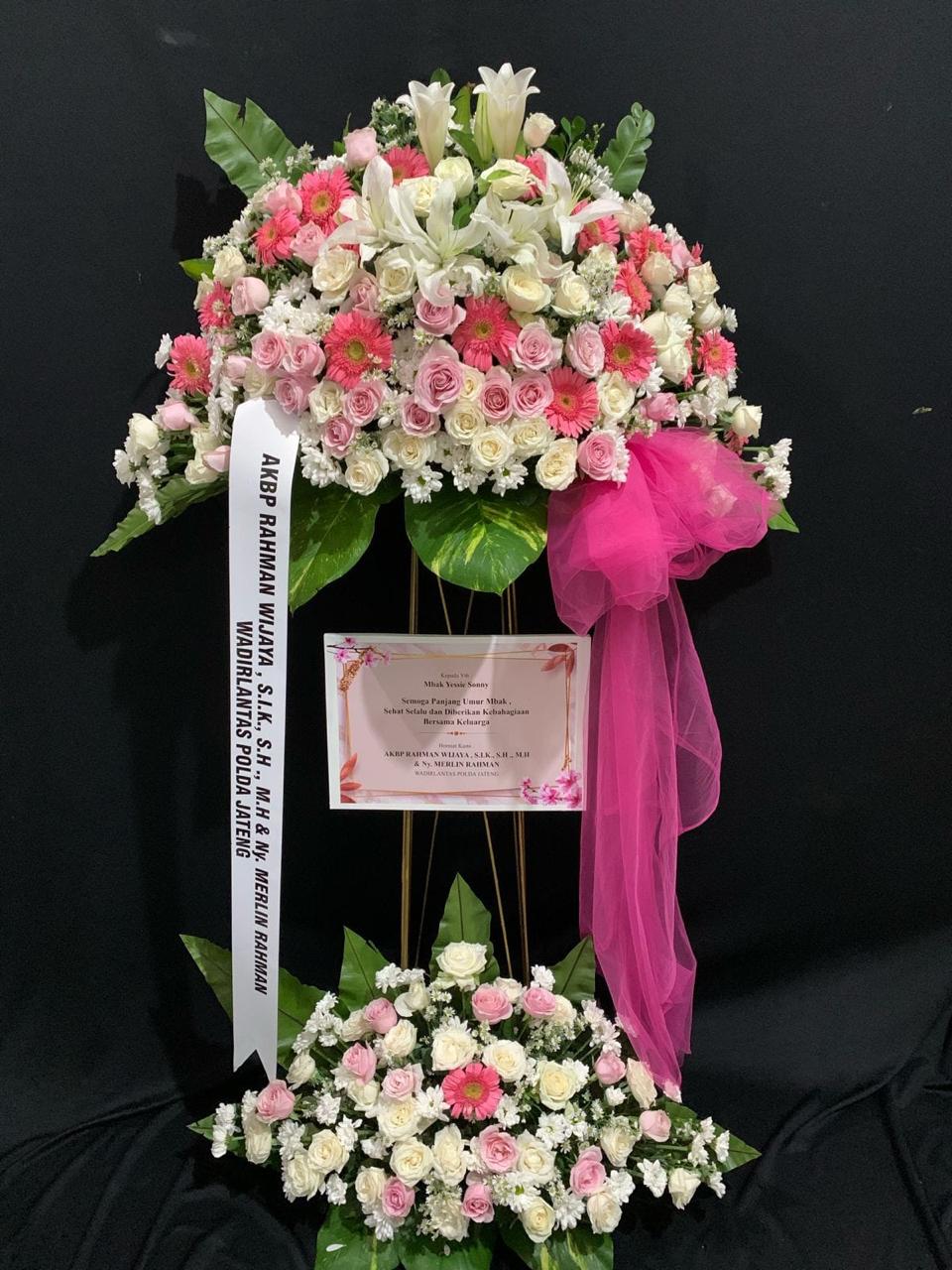 Bunga standing flowers selamat Karanganyar